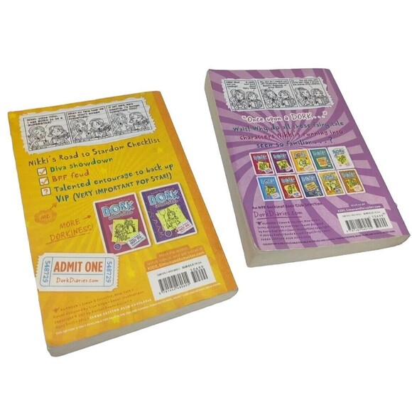 Dork Diaries Books 3 & 8 By Rachel Renee Russell Paperback Lot Of 2 Softcover - Picture 3 of 8